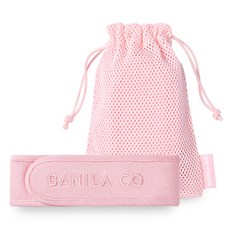 BANILA CO 芭妮蘭 洗臉帶+網袋組, 粉色, 1組