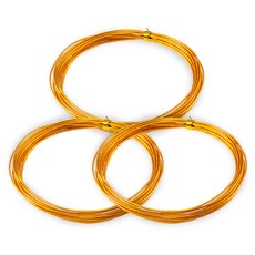 코히모 공예용 알루미늄 와이어 3mm x 5m 3W172, 3개, 오렌지