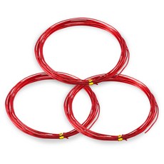 코히모 공예용 알루미늄 와이어 3mm x 5m 3W172, 3개, 레드