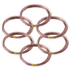 Khohimo 鋁製工藝用線 2mm x 5m 3W170, 6個, 棕色