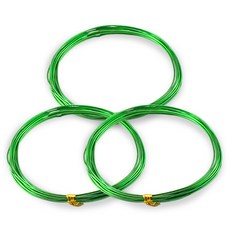 Khohimo 工藝用鋁線 3mm x 5m 3W172, 綠色, 3個