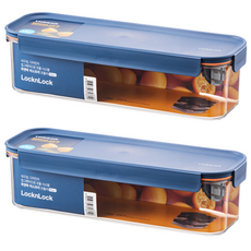LocknLock 樂扣樂扣 Bisfree Modular Plus密封長方形保鮮盒 海軍藍, 2個, 1.8L