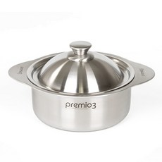 Kitchen-Art IH爐適用Premio系列3層不鏽鋼附蓋雙耳湯鍋 13407, 單色, 16cm, 1個