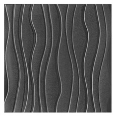 PEONIST 波浪隔熱泡棉壁貼, B款 灰色, 2個