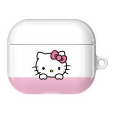 Mpick Hello Kitty AirPods 3代 亮面保護殼, 粉紅色, 單一商品
