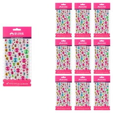 Uniart 水鑽貼紙 43號, 混合顏色, 10個