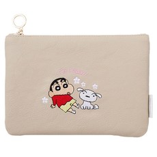 Flyingwhales 蠟筆小新 簡約收納包 M, 米色, 1個