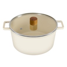 OSLO IH爐適用Krem系列附蓋陶瓷塗層雙耳燉鍋, 混色, 24cm, 1組