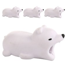 Dahaeyu iMae 動物造型簡約電線整理配件, 4個, 北極熊