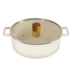 OSLO IH爐適用Krem系列附蓋陶瓷塗層雙耳湯鍋, 混色, 24cm, 1組