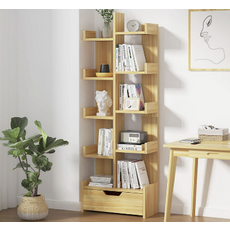 리라 조립식 거실 수납책장 서랍, 월넛색, 10단