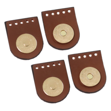 털실나라 입술 가죽 자석 단추, 브라운, 2개