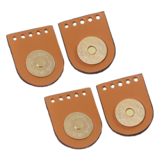 毛線國度 嘴唇造型皮革磁吸鈕扣, 駝色, 2套