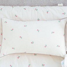 Malolotte 30支紗純棉印花午睡枕, 甜蜜鬱金香