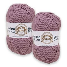 Knit-Love 美麗諾豪華版編織線, 08粉紅色, 2個