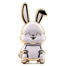 써뉴즈 래빗 휴대폰 받침대 케이스 토끼 거치대, 화이트, 1개