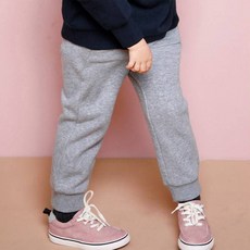 JELISPOON 童款Star簡約刷毛運動束口長褲