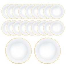 Objet Gold 塑膠派對盤 半透明 19cm, 20個, 1入