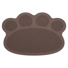 랜보어 반려동물 발바닥 방수 식기매트 60 x 40 cm, 브라운, 1개