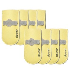 펫인뷰티 강아지 구리항균 포우랩 신발 4p, 옐로우, 2세트