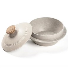 HAKOYA 三層多功能一體成型防滑鑄鐵鍋 2L HAK-5023, 底14cm*高8.5cm*上寬19cm(容量2L), 1個, 米色