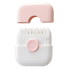 The해피앤 휴대용 셀프 앞머리 정리 다듬기 겸용 빗, 핑크, 1개