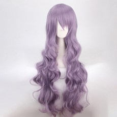 여성용 이너윈 롱 웨이브 전체가발 80cm, 애쉬퍼플, 1개