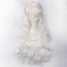 女用伊諾文長波浪整頂假髮 80cm K027-17, 1個, 白色
