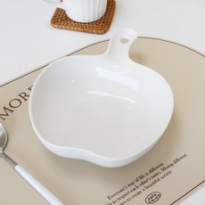 Bloom at home 純蘋果把手小菜盤 大, 1個, 單色