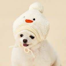 모던하우스 반려동물 펫본 스노우맨 펫모자, 화이트