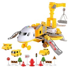 變形飛機 中型飛機玩具 作動玩具 迷你車, 變形工程飛機