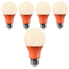 LISHIN Vitson 願賀 LED球型彩色燈泡 8W 橘色, 白色, 5個