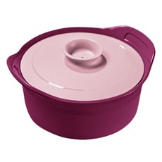 mommy's table 神奇蒸籠 矽膠蒸蛋微波爐料理鍋 S 400ml, 1個, 玫瑰酒紅色