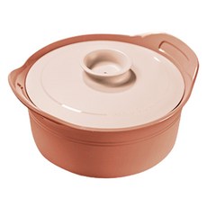 mommy's table 神奇蒸籠 矽膠蒸蛋微波爐料理鍋 S 400ml, 1個, 杏仁桃色