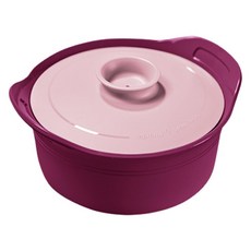 mommy's table Magic Steamer 矽膠蒸蛋微波爐料理鍋 容器 L 1000ml, 1個, 玫瑰酒紅色