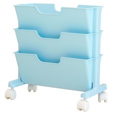 BONOHOUSE 基本款書本推車, 現代藍, 3層