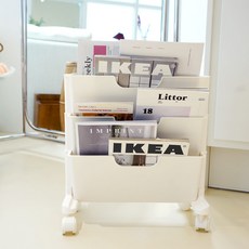 BONOHOUSE 基本款書本推車, 白色, 3層