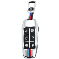 크로니클 Z라인 제네시스 GV70 GV80 G70 G80 스마트키 메탈 키홀더 8버튼, 이터널실버