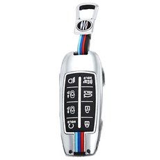 CRONICLE Z系列 Genesis 捷尼賽思 GV70 GV80 G70 G80 智慧鑰匙 金屬鑰匙圈 8按鍵, 單一商品, 永恆銀