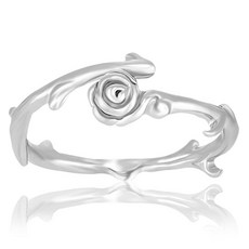 폴브리알 여성용 장미 넝쿨 반지 POBR0163_WG