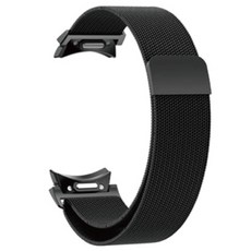 apent 一鍵式按鈕翼型米蘭尼斯智慧手錶金屬錶帶, 黑色