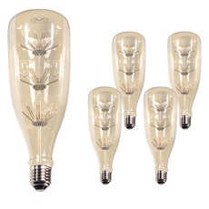 LISHIN Vitson Wonha愛迪生LED雪花燈泡 1.8W T225-G, 黃光色, 5個