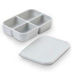 mommy's table 矽膠密封保鮮盒, 淺灰色, 1個