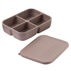 mommy's table 矽膠密封保鮮盒, 熊棕色, 1個