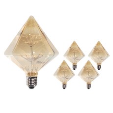 LISHIN Vitson Wonha 愛迪生 LED 雪花燈泡 1.8W D125-G, 燈泡色, 5個