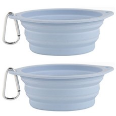 DING DONG PET 寵物Maple可折疊矽膠碗 單口 350ml, 藍色, 2個