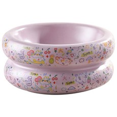 PASTEL PET 寵物Doodle甜甜圈雙層餐具 FREE(8 x 18 cm), 1個, 紫色