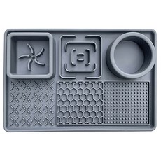 파스텔펫 반려동물 실리콘 급체방지 패드식기 FREE(30 x 20 cm), 그레이, 1개