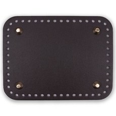 Jinga包底 圓角方形 17 x 13 cm, 1個, 深棕色