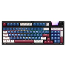 Abco Arc PBT鍵帽凱爾光軸遊戲機械鍵盤藍軸, 黑色, AKT95, 青軸